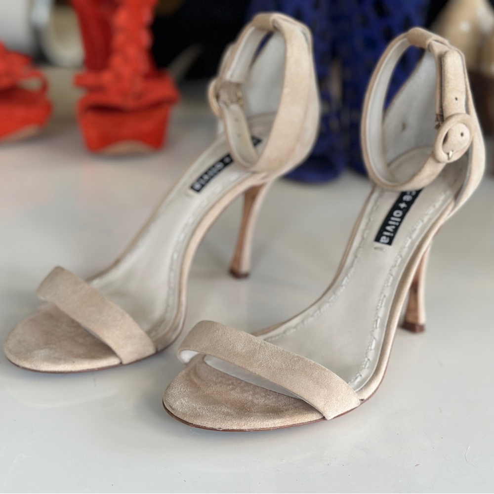 Alice + Olivia Nude Strappy Heels | Size 8